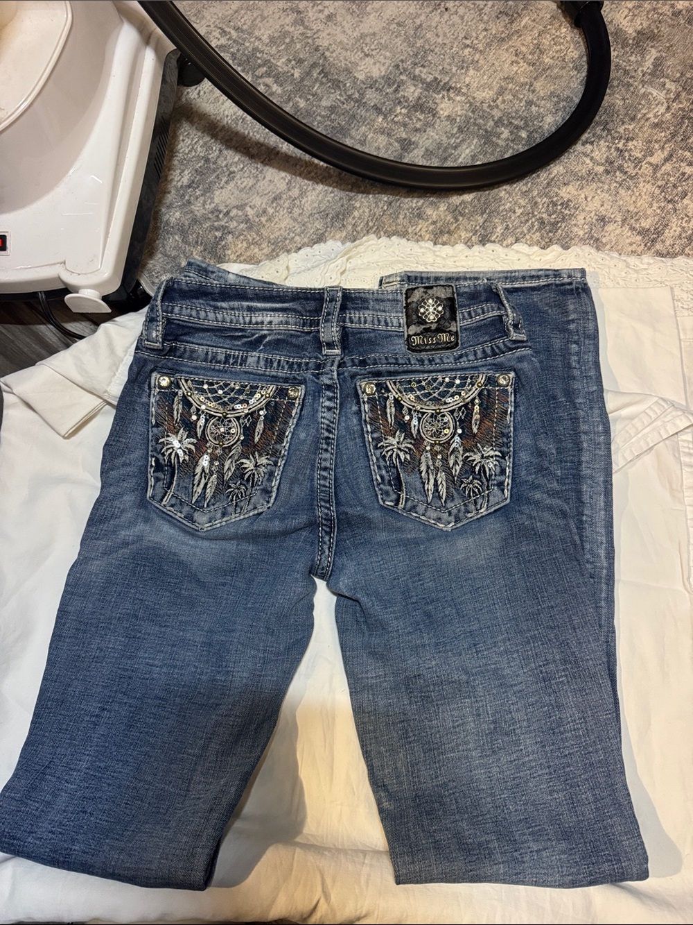 Miss Me Women's Blue Boot Cut Jeans - Medium Wash#289 - Picture 3 of 4